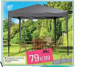 Yess Partytent Antraciet 300x300x245 Cm aanbieding