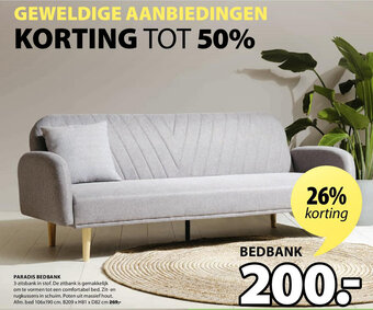 Jysk Paradis Bedbank aanbieding