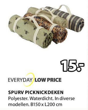 Jysk Spurv Picknickdeken aanbieding