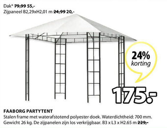 Jysk Faaborg Partytent aanbieding