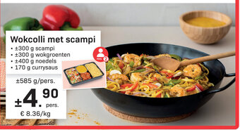 Buurtslagers Wokcolli met Scampi aanbieding