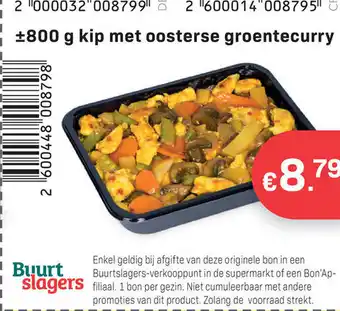 Buurtslagers Kip Met Oosterse Groentecurry 800g aanbieding