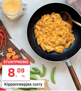 Buurtslagers Kippenreepjes Curry aanbieding
