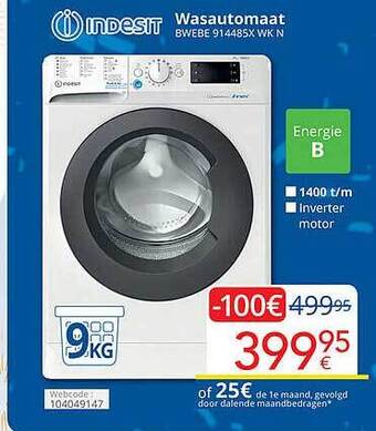 Eldi Indesit Wasautomaat aanbieding