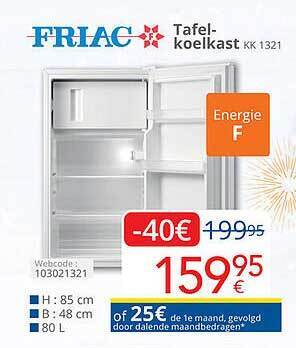 Eldi Friac Tafelkoelkast aanbieding