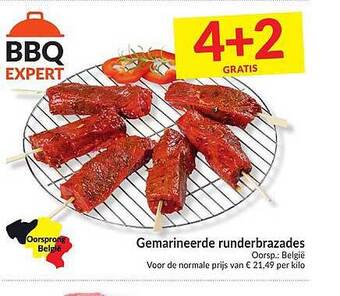 Intermarché Bbq Expert Gemarineerde Runderbrazades aanbieding