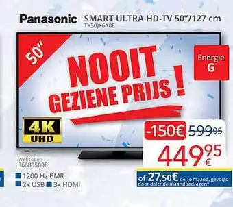Eldi Panasonic Smart Ultra Hdtv 50 aanbieding