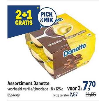 Makro Assortiment Danette aanbieding