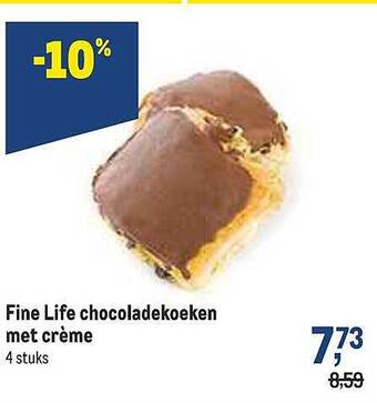 Fine Life Chocoladekoeken Met Crème