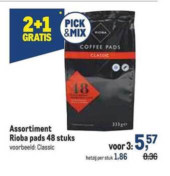 Makro Assortiment Rioba Pads 48 Stuks aanbieding