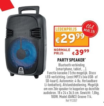 Trafic Party Speaker aanbieding