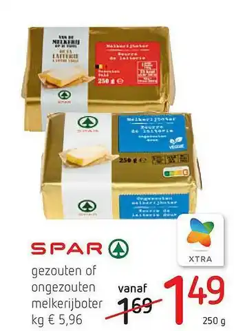 Spar Gezouten Of Ongezouten Melkerijboter aanbieding