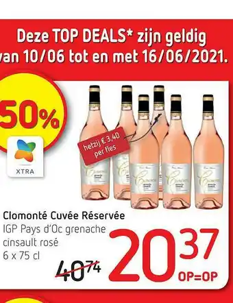 Spar Clomonte Cuvee Reservee Igp Pays D'oc Grenache aanbieding