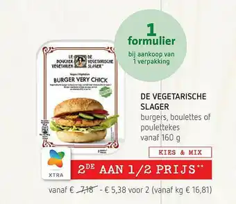 Spar De Vegetarische Slager Burgers aanbieding