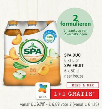 Spar Spa Duo aanbieding