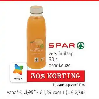 Spar Vers Fruitsap 50cl aanbieding
