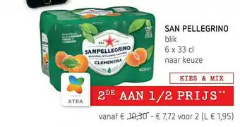 Spar San Pellegrino Blik aanbieding