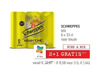 Spar Schweppes Blik aanbieding