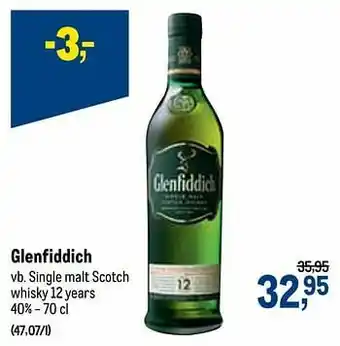 Makro Glenfiddich single malt scotch whisky aanbieding