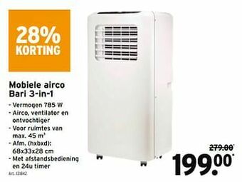 GAMMA Mobiele airco bari 3-in-1 aanbieding