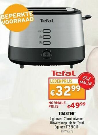 Toaster tefal equinox tt520d10