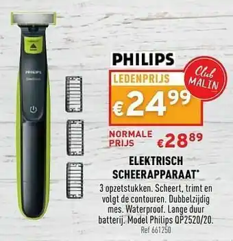 Elektrisch scheerapparaat philips qp2520-20