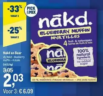 Nakd en bear nakd - blueberry muffin