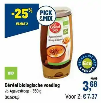 Céréal biologische voeding agavesiroop