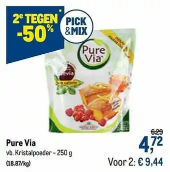 Makro Pure via kristalpoeder aanbieding