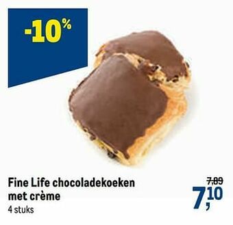 Fine life chocoladekoeken met crème