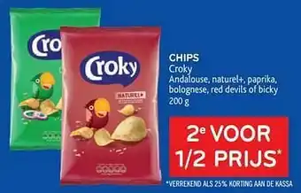 Alvo Chips croky 2e voor 1-2 prijs aanbieding
