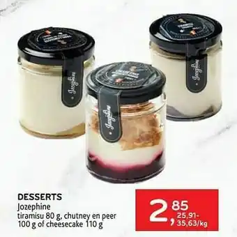 Alvo Desserts jozephine aanbieding