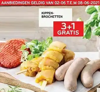 Alvo Kippenbrochetten 3+1 gratis aanbieding