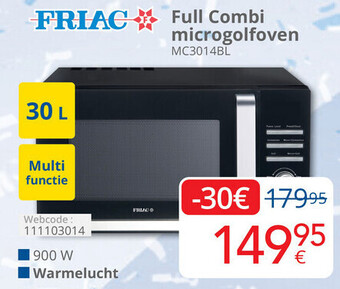 Eldi Friac Full Combi Microgolfoven MC3014BL aanbieding