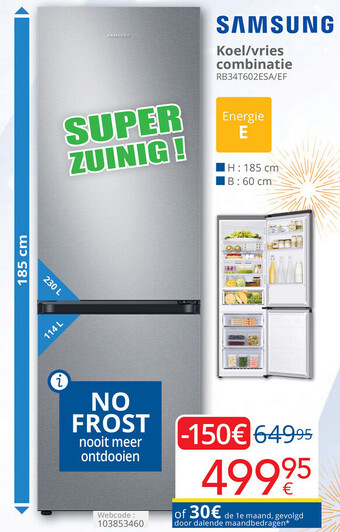 Samsung Koel/vries Combinatie RB34T602ESA/EF