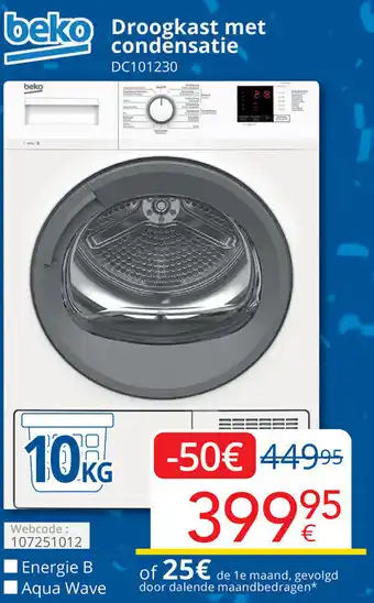 Eldi Beko Droogkast met Condensatie DC101230 aanbieding