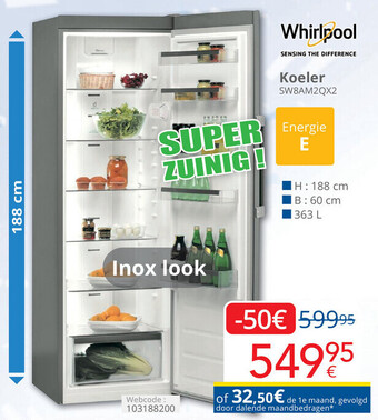 Eldi Whirlpool Koeler SW8AM2QX2 aanbieding