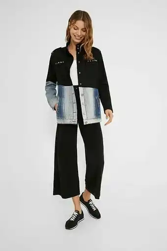 Desigual Hybride denim parka - BLACK - L aanbieding