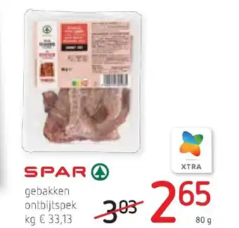 Spar Colruyt Spar gebakken ontbijtspek aanbieding