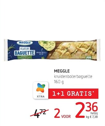 Spar Colruyt Meggle kruidenboterbaguette aanbieding