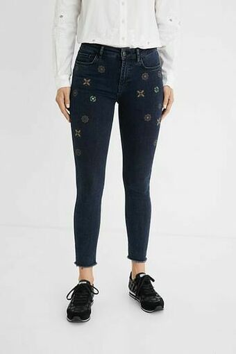 Skinny fit enkeljeans - BLUE - 32