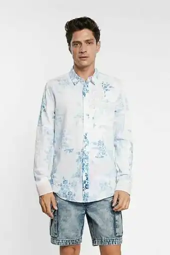 Overhemd met paisleys 100% katoen - WHITE - XXL