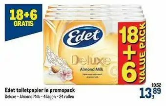 Makro Edet toiletpapier in promopack aanbieding