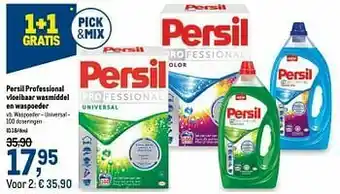 Makro Persil professional vloeibaar wasmiddel en waspoeder aanbieding