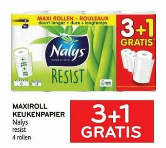 Alvo Maxiroll keukenpapier nalys 3+1 gratis aanbieding