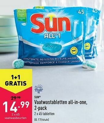 ALDI Vaatwastabletten all-in-one aanbieding