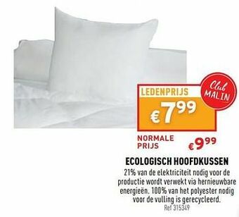 Trafic Ecologisch hoofdkussen aanbieding