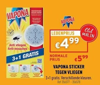 Vapona sticker tegen vliegen