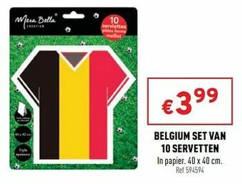Trafic Belgium set van 10 servetten aanbieding