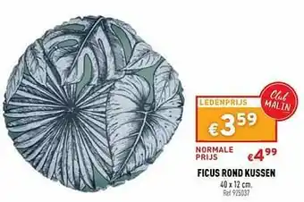 Trafic Ficus rond kussen aanbieding